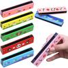 16 Holes Wooden Harmonica Colorful Painted Orff Instrument New Melodica Beginners