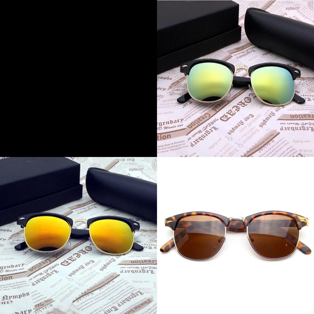 Polished Retro Fashion Womens Half Frame Flash Mirror Lens Club Vintage Master Sunglasses