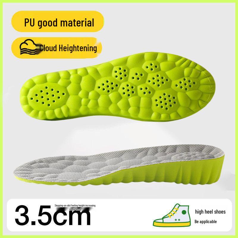 Anti-Odor Air Cushion Height Increasing Insoles for Men & Women – Thick, Non-Collapsing, Invisible Elevation Pads