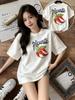Camiseta Gráfica Picante de Chile Vintage Unisex Camiseta con Estampado de Chile Rojo Caliente Ropa de Calle de Verano Estética Retro Estilo Harajuku Top Lindo