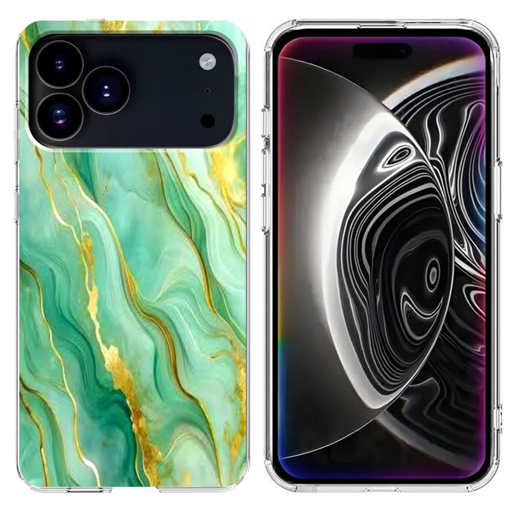 For iPhone 17 Pro Max Case Marble Pattern Printing Soft TPU Phone Cover