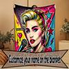 Custom Name Personalized Marilyn Monroe Print Blanket, Home Decor, Bedroom, Sofa, Camping, Couch, Gifts for Birthday Christmas