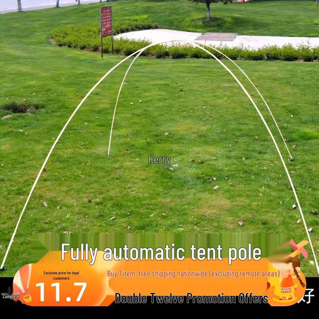 Fully Automatic Fiberglass Tent Poles for Single, Double, or 3-4 Person Tents - Outdoor Accessories