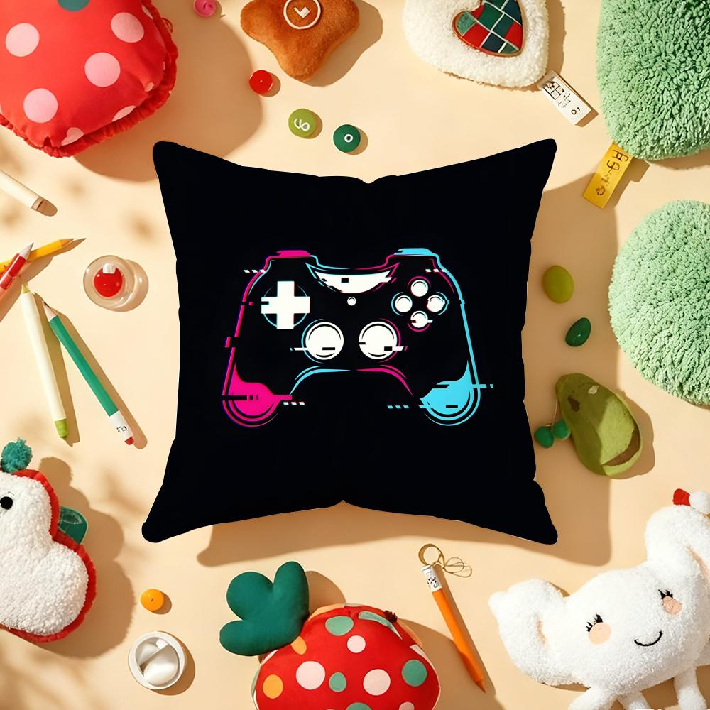 Gamer Forever Funny Best Pillow Case Plush Fabric Soft Double-Sided Printed Sofa Warm Winter Home Gift Cushion Cover