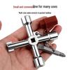White 4-in-1 Electric Cabinet Wrench with Keychain