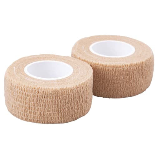 Comolife Tape-Free Elastic Bandages, 2.5cm Wide (Pack of 2) - Easy to Wrap, Easy to Cut by Hand, Breathable, Non-Woven Fabric, Easy to Wrap by Yoursel