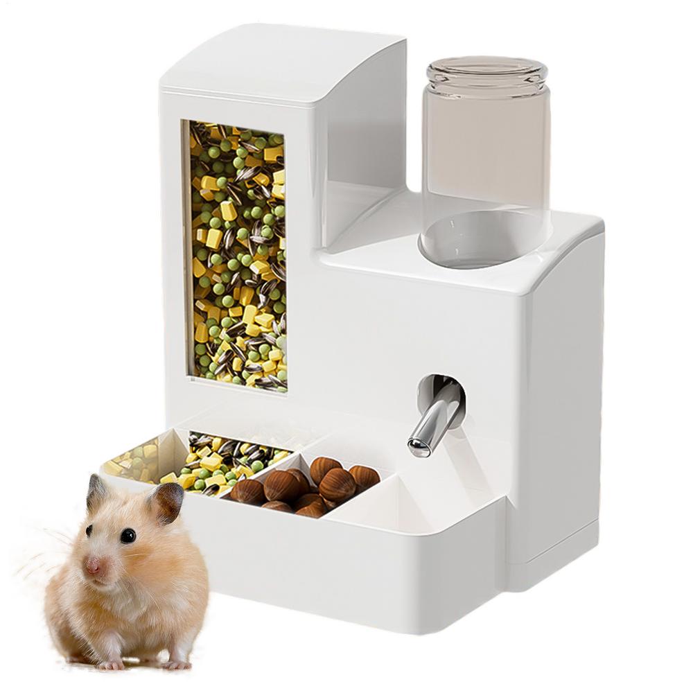 

Hamster Feeder Hamster Auto Feeding Dispenser Anti-Tipping For Bunny Hedgehog Guinea Squirrel Indoors Outdoors Bedroom Living