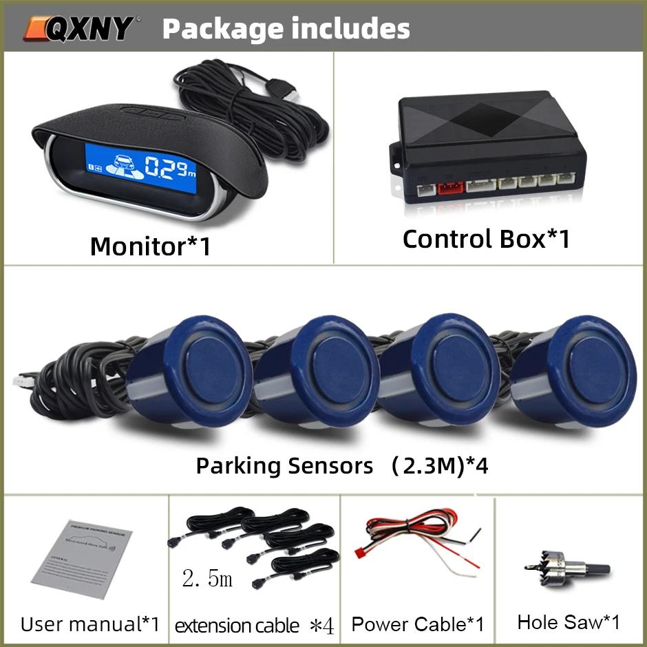Front Parking Sensor Kit Auto Parktronic Assistant System LCD Monitor Buzzer Voice Volume Backup Radar Car Vehicle Universal