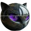 Elegant Black Cat Resin Stone Sculpture