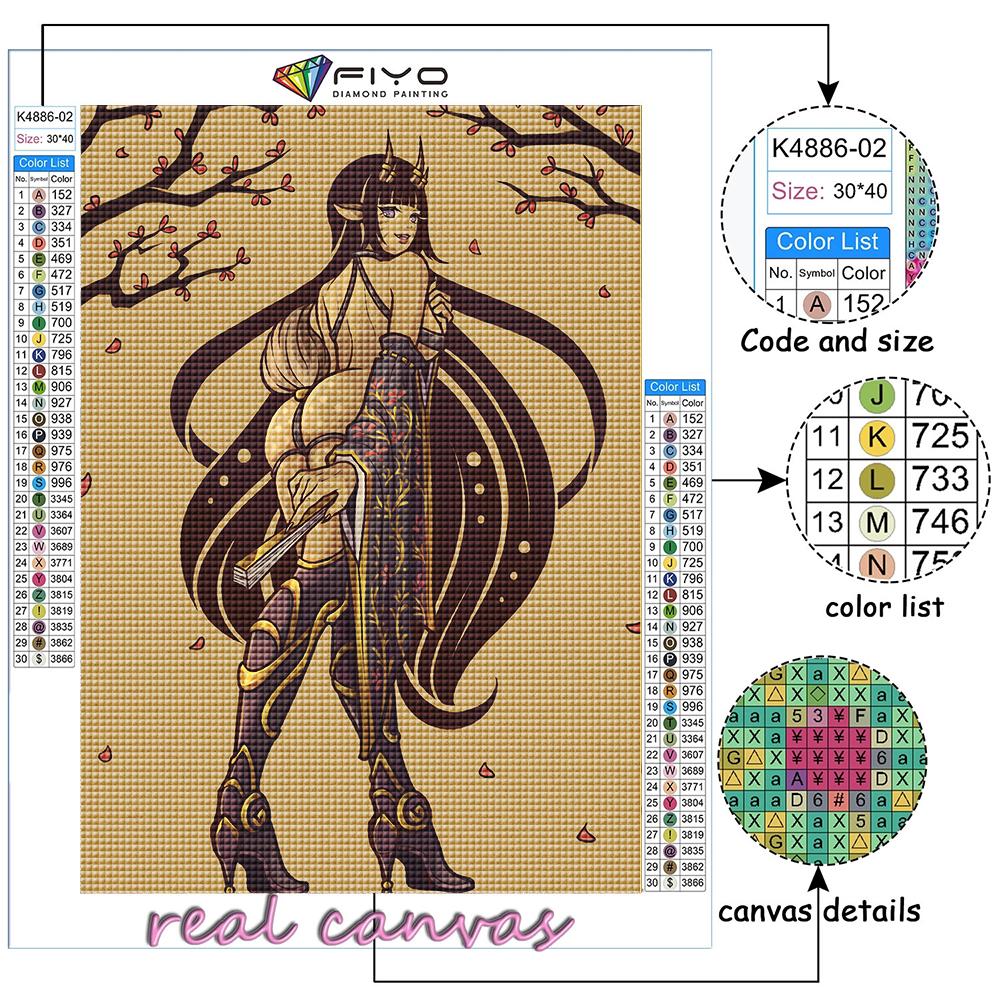 Pictură cu diamant 5D Diy desen animat Personaj joc de anime Pictură cu diamant 5D