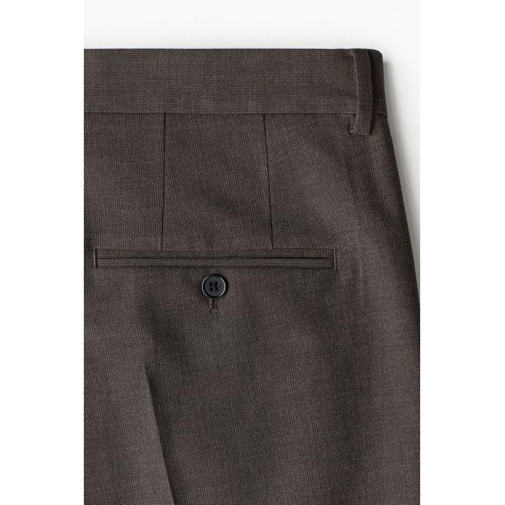 H M sliM Fit Pants Dark Brown