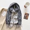 Autumn and winter new letter jacquard double-sided imitation cashmere jacquard scarf women's long tassel warm scarf shawl versatile