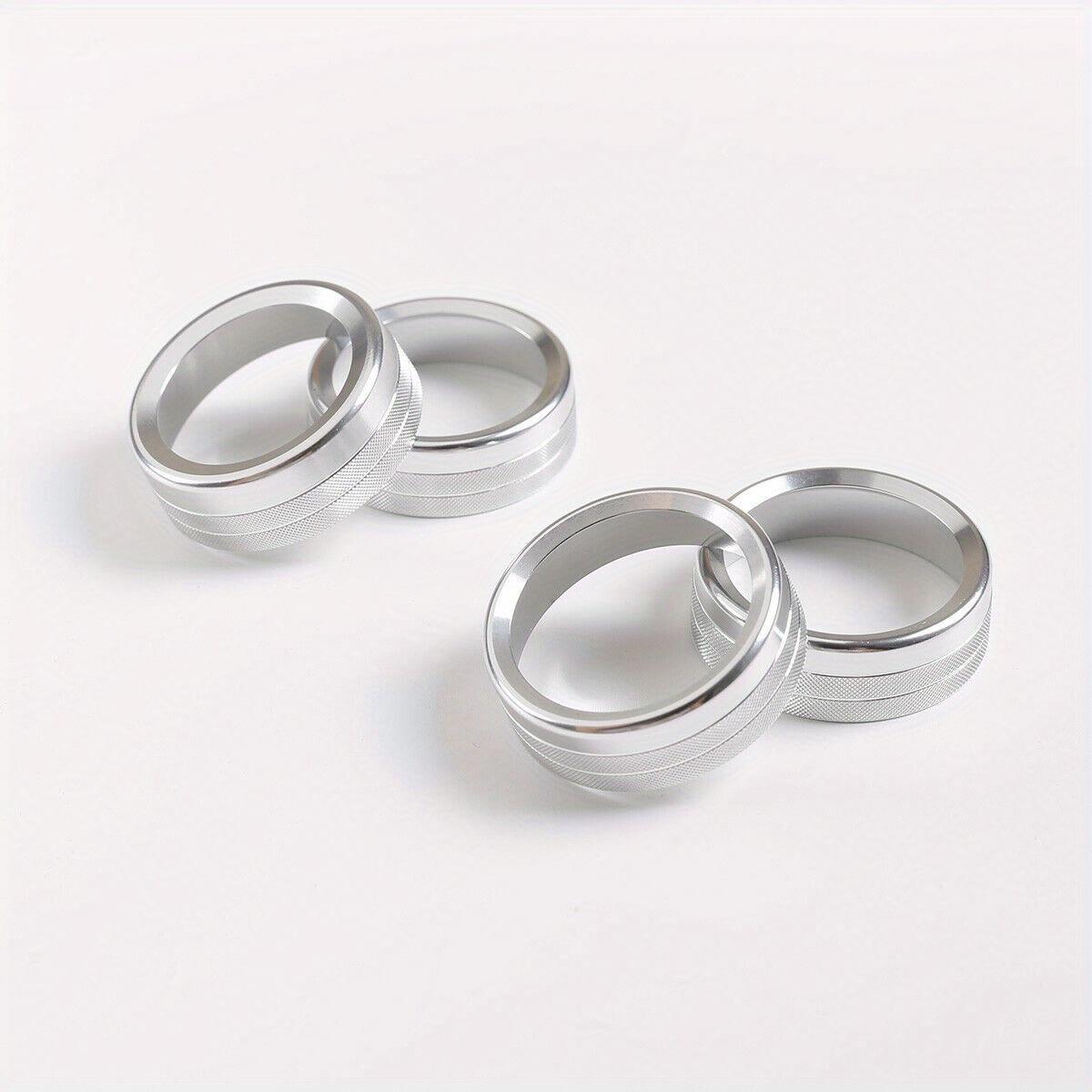 

4 шт. Внутренняя крышка ручки-кнопки, совместимая с Toyota для Tacoma 2023-2016, 4WD, температура, кондиционер, AC, аудио CD, ручка, кольцо из алюминиевого сплава