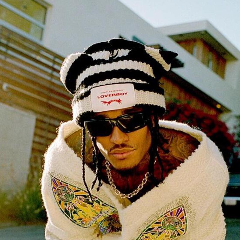 Berretto alla moda con orecchie da gatto per coppia - Carino cappello in lana lavorato a maglia per uomo e donna, stile caldo autunnale/invernale