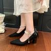 Bow High Heels Versatile Pointed Toe Versatile Strap Women 2025 New Versatile Single Shoes