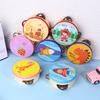 10CM Wooden Tambourine for Kids - Manual Percussion Hand Drum Educational Musical Instrument Game for Children