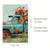 Vintage Metal Tin Sign Retro Floral Truck Wall Art 8x12 inch Home Decor