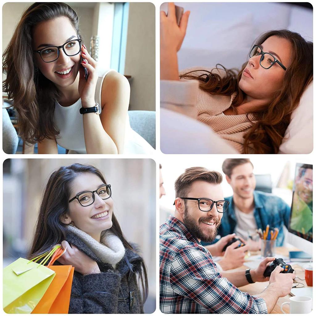 Classical Blue Light Blocking Glasses Square Computer Glasses Eyeglasses Frame Anti Blue Ray Computer Game Glasses