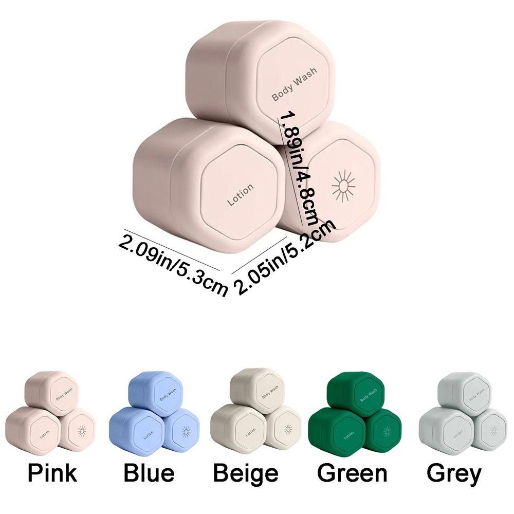 3PCS Hexagonal Magnetic Cream Lotion Box Face Cream Sunscreen Organizer Pills Container