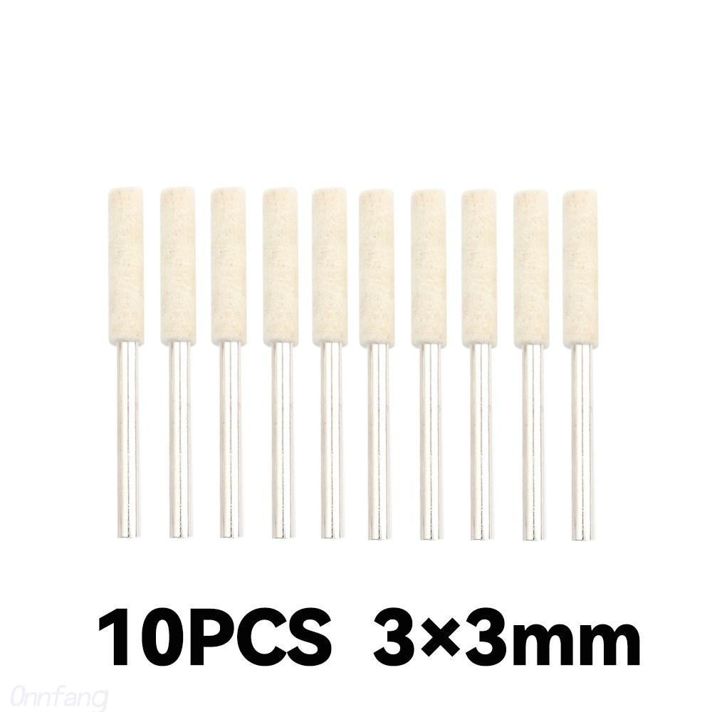 10Pcs/5Pcs Wool Felt Mounted Polishing Buffing Wheel OD 3-10mm Grinding Head for Dremel Drill Rotary Tool 3mm Shank
