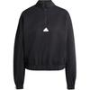 Solid Logo Mock Neck Long Sleeve Sweatshirt Women Sweatshirt Black IW5244