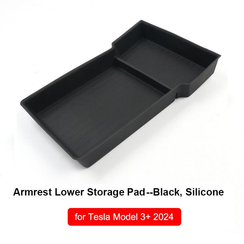 For Tesla Model 3 Highland 2024 Center Console Storage Organizer Box Armrest Box Tray Accessories Glasses Cup Phone Card Holder
