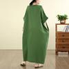 DIMANAF New 2026 Women Plus Size Summer Casual Holiday Long Dress Cotton Loose Oversize Maxi Beach Sundress Solid Elegant Lady