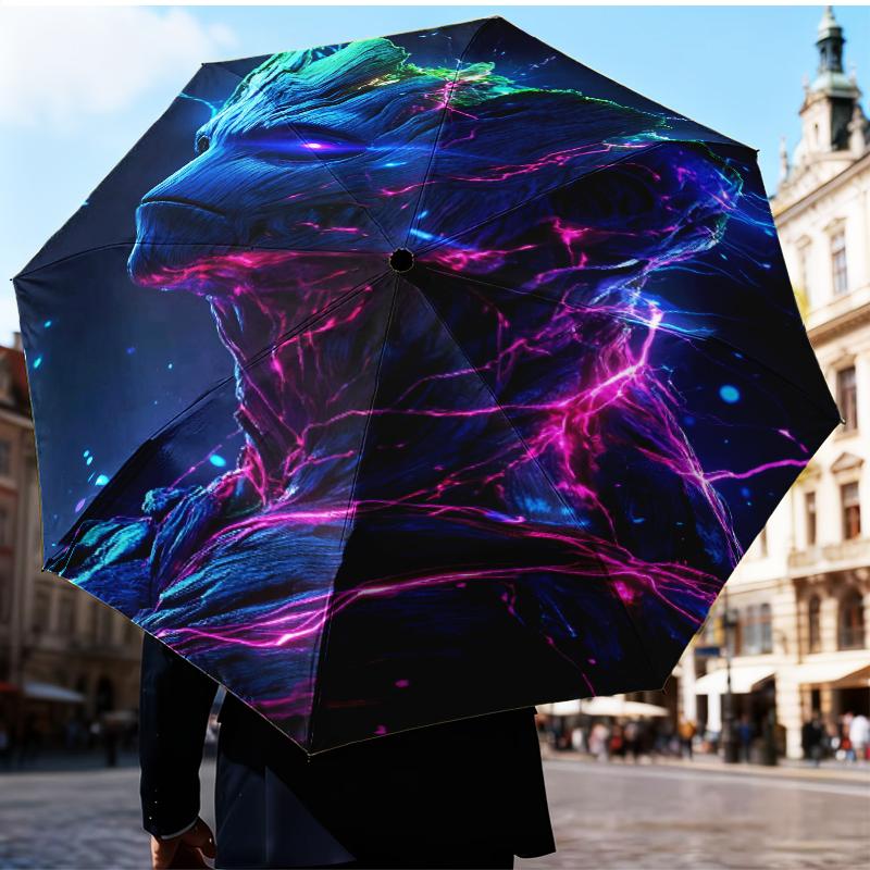 Tree Spirit's Electric Glow Umbrella Folding umbrella, automatic umbrella 8-Frame for Travel, camping Use Gift for Halloween Christmas