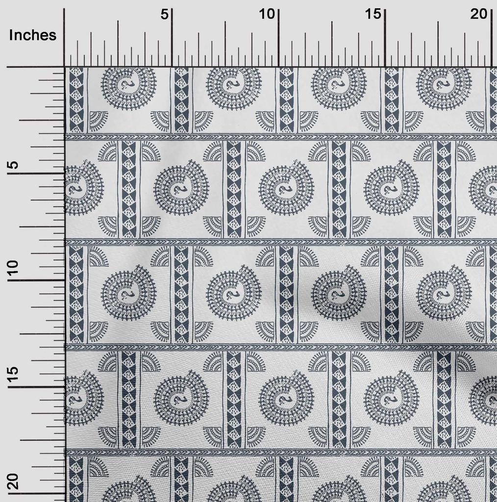 oneOone Baumwoll-Flex Schwarzer Stoff Asiatischer Blumenblock Quiltzubehör Druck Nähstoff pro Yard 40 Zoll