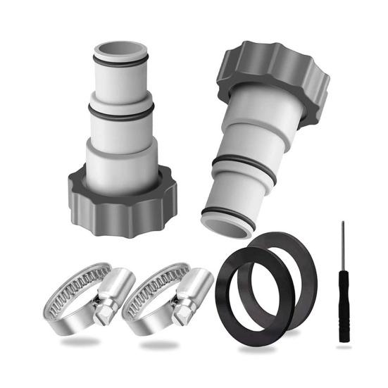 Hose Adapter Reusable Perfect Threaded Connection Pump Hose Conversion Adapter Filter Pool Hose Replacement Adapter for Intex Fit ARU