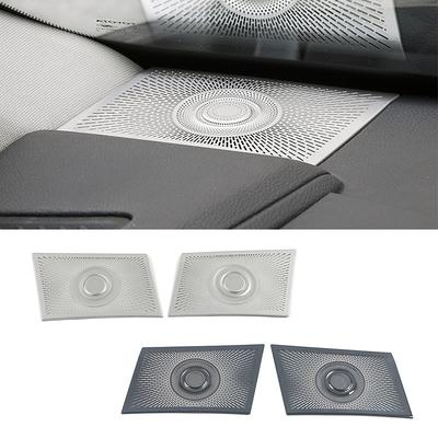 For Toyota Highlander XU70 2024 Car Dashboard Stereo Audio Speaker Sound Cover Decorate Frame Trim Stainless Steel Sticker