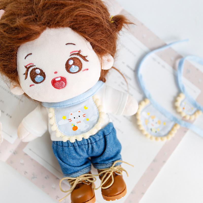 

Cute 20cm/10cm Cotton Doll Bib - Plush Accessories