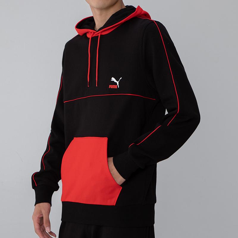 Puma Casual Sports Loose Hooded Knit Sweater Men Tops Black 534158-01