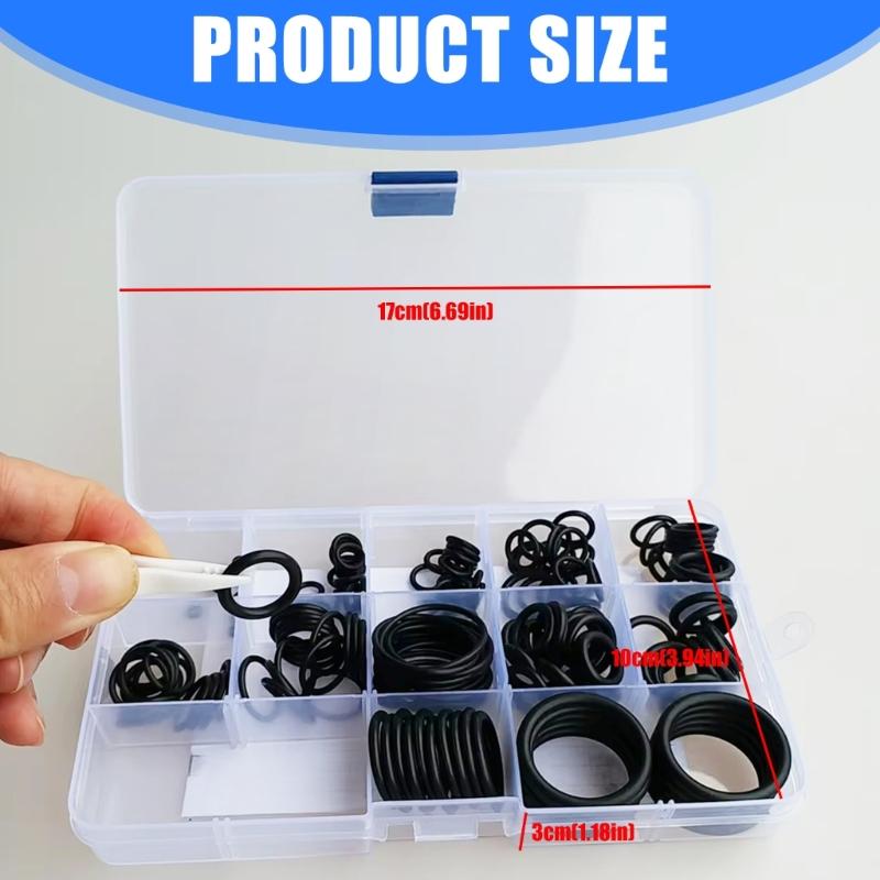 170lots Multipurpose Hardnesses Waterproofed Sealing Mixed Size O Rings For Diving Gear Swimming Pool Accessories