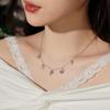 S925 Sterling Silver Colorful Happy Letter Necklace for Women