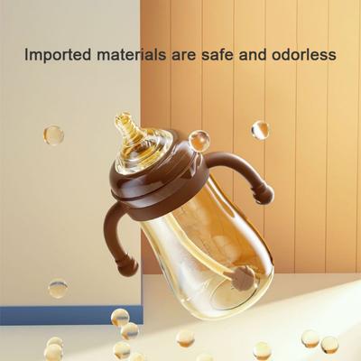 180/240/300ml Wide Mouth Infant PP Bottles Newborn Feeding Bottles with Handle Feeding Milk Bottles