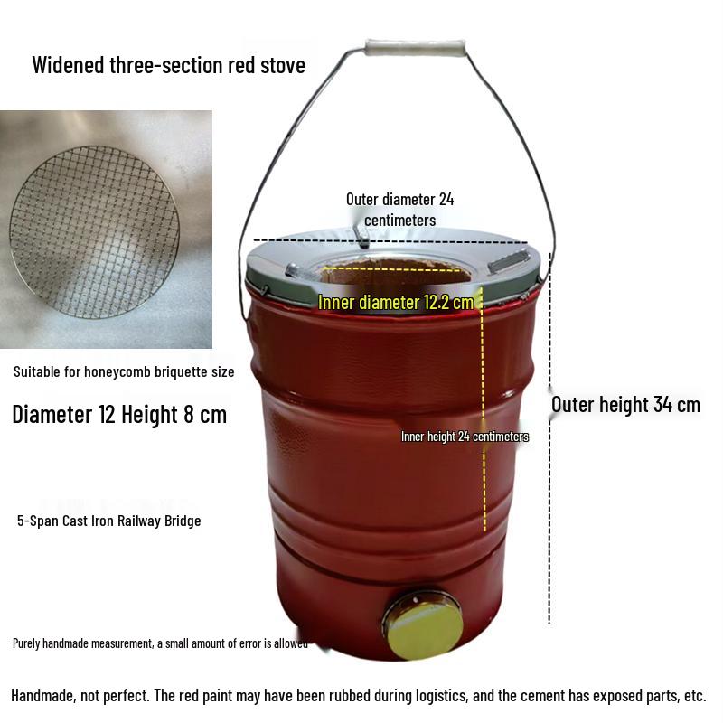 Compact Honeycomb Charcoal Stove for Household Heating and Boiling Water - Ideal for New Homes
