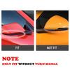 Gloss Black Rearview Side Mirror Cover Caps Horn Style For 2015-21 Ford Mustang