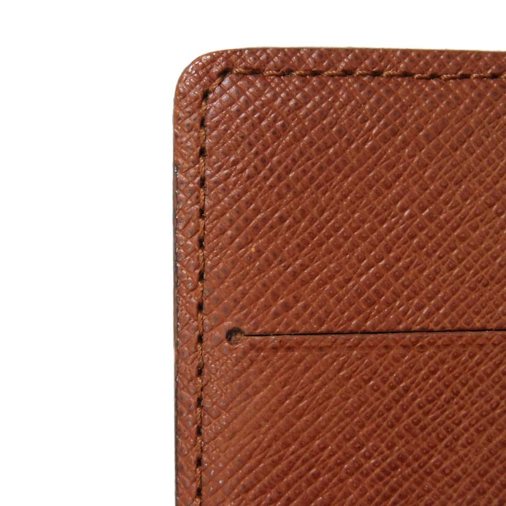 Used 12564 Agenda PM R20005 8001 LV Logo Flower Brown Diary 6-Hole Card Case Monogram Maroon Unisex from Japan AUTHENTIC