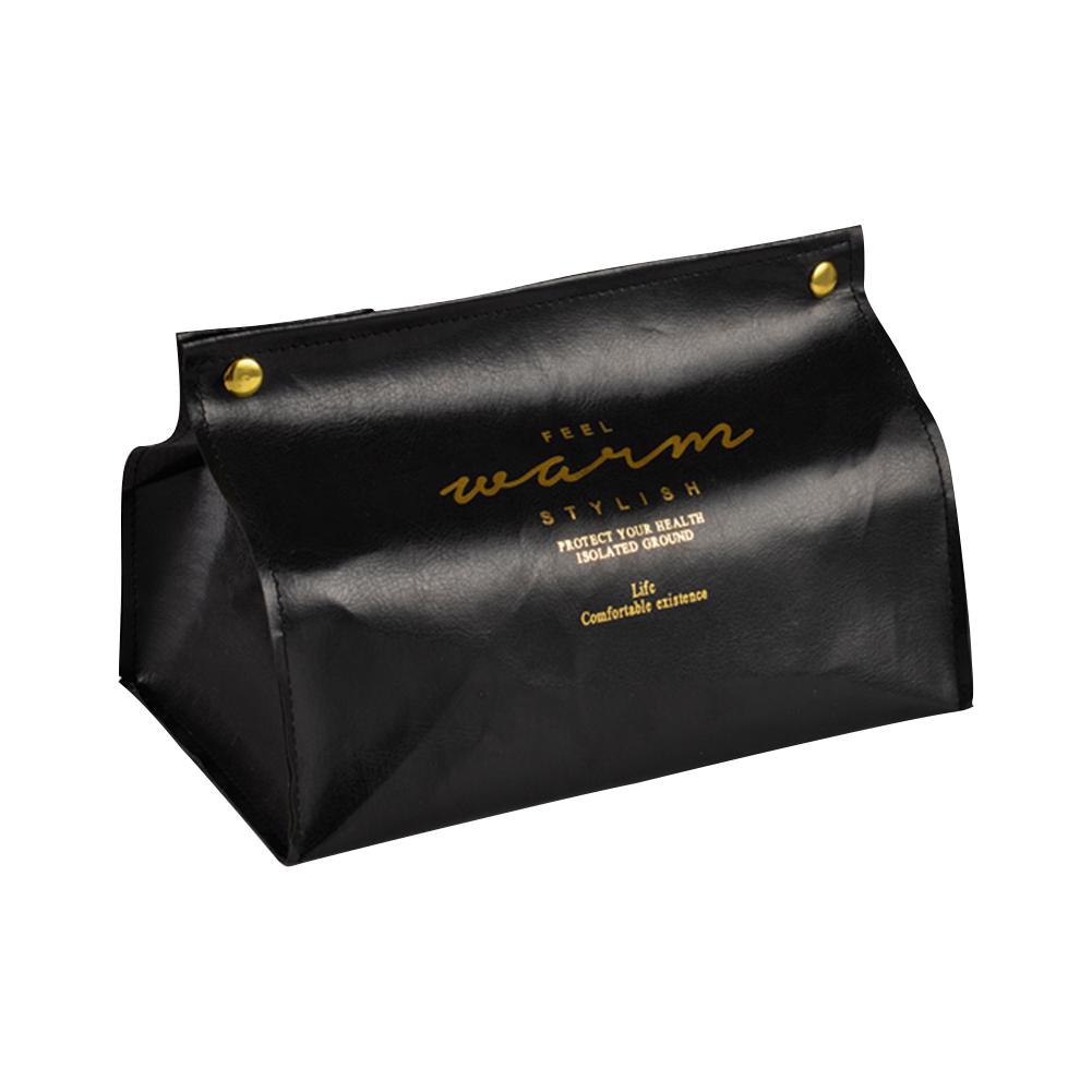 Desktop Napkin Pumping Paper Tissue Box Practical Multi-functional Classic Leather Storage Container Home Decor