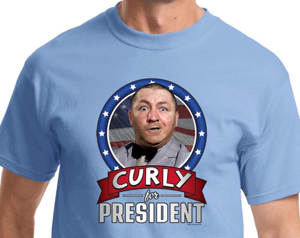 The Three Stooges Curly For President Tee T-Shirt 26283HD2-PC61
