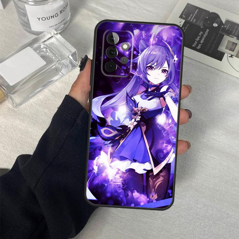 Keqing Genshin Impact Anime Case For Samsung Galaxy A14 A24 A34 A54 A51 A71 A13 A23 A33 A53 A73 A12 A22 A32 A52 Coque