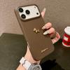 New Year Gold 3D Little Horse iPhone Case for 14/15/16/17 Pro – Lychee Pattern