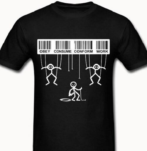 Consume Conform Work Listen T shirt Tee Sheep Anti System Anarchy puppet XXL
