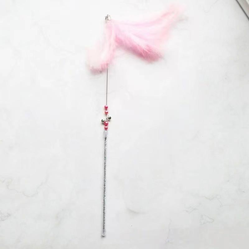 Feenkatzenspielzeug, Langlebige Federglocke, Langer Stab, Katzenspielzeug, Selbstunterhaltendes und Langweiliges Magisches Werkzeug für Katzen