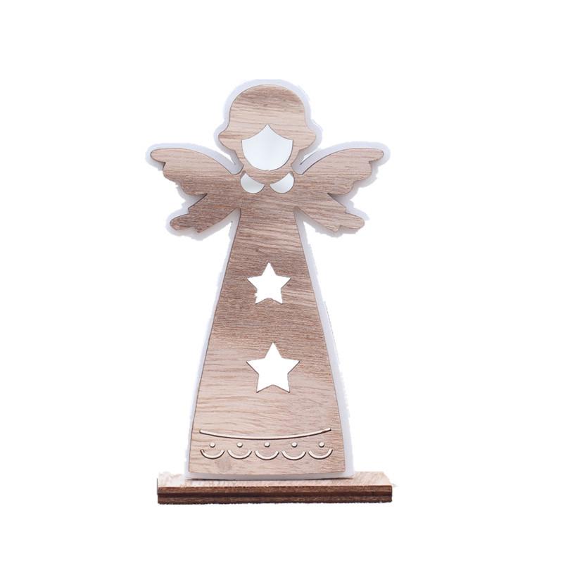 Christmas Festival Wooden Deer & Tree Desktop Ornaments