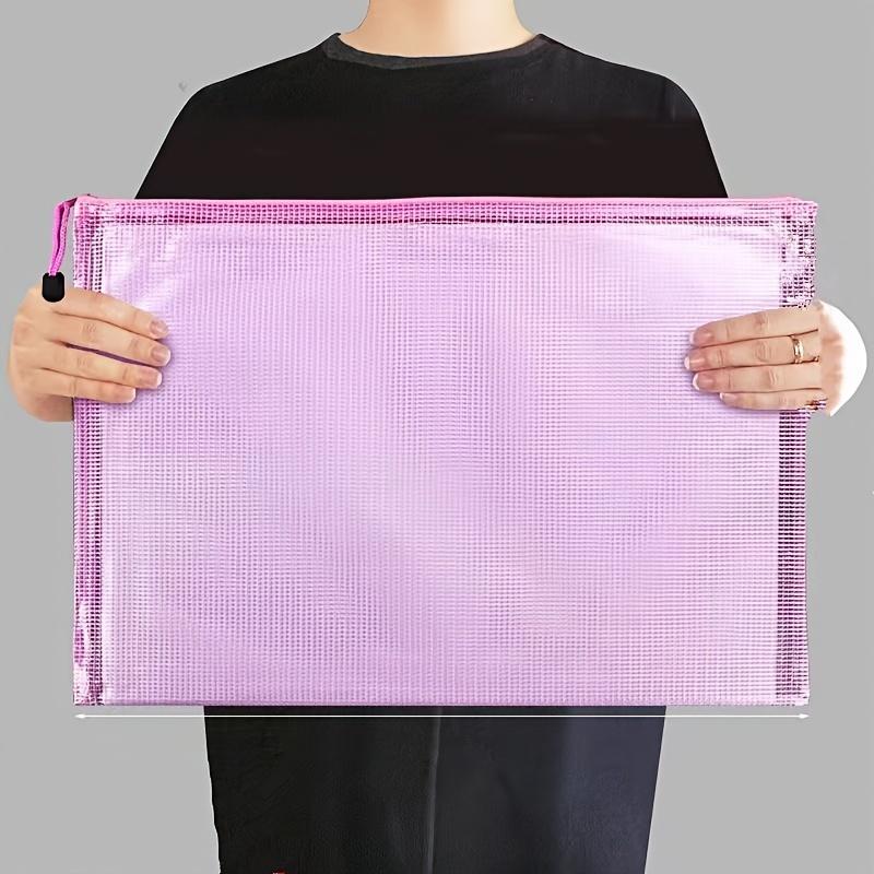 Cartelline Portadocumenti in Plastica Formato A3 - 5 Pezzi Sacchetti con Chiusura a Zip Cartelline Documenti con Cerniera per Materiale Scolastico e d'Ufficio