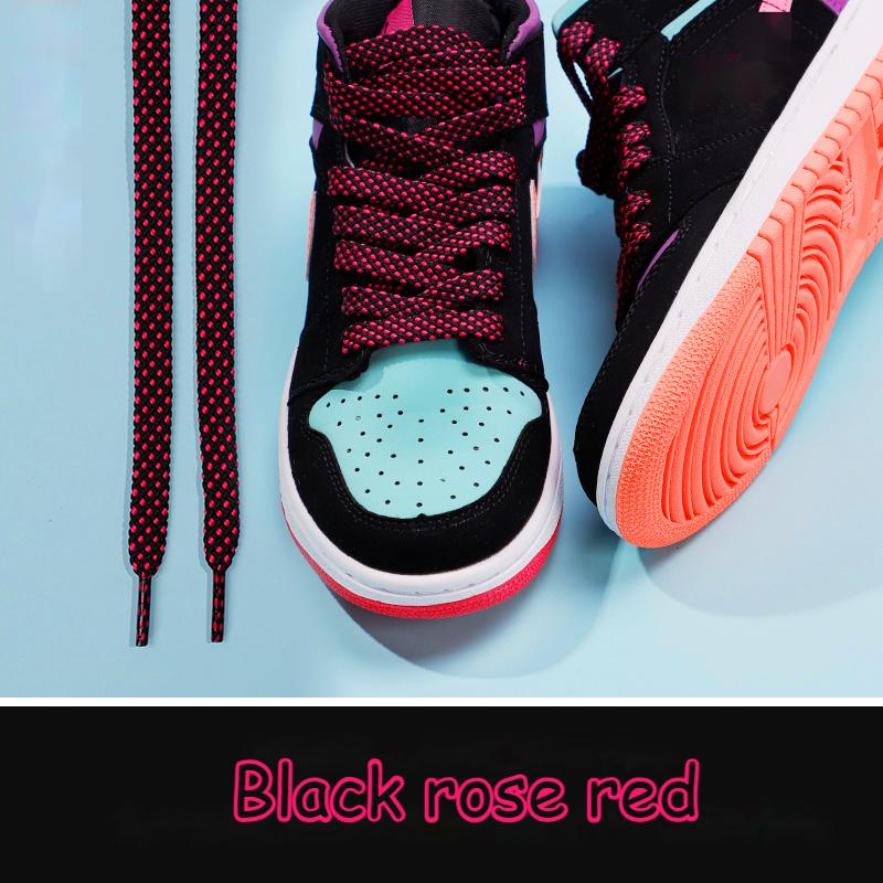 Flat Shoelace Women's Ins Small White Shoes Contrast Color Matching  Laces Rope Flat Personality AF1 Men's Sports 100/120/140CM