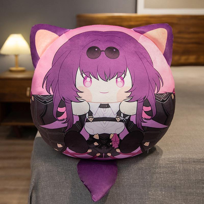 Adorable Anime Character Plush Pillow Keychain Set With Soft Pp Cotton Filling And Short Plush Material