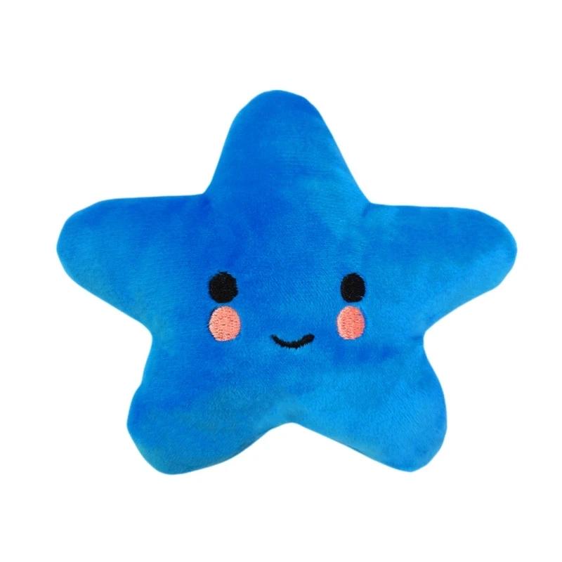 1pcs/pack Puppy Dog Plush Pentagram Squeaky Toys for Small Medium Dogs Bone Aggressive Chewers for Puppy Accessories